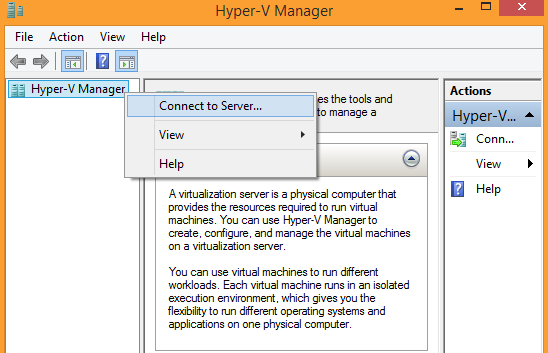 Windows server 2012 r2 hyper-v remote management