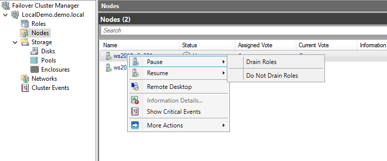 hyper-v cluster node pause ile ilgili görsel sonucu