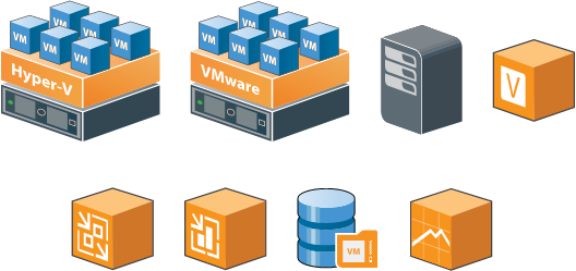 stencil backup visio Hyper and ESXi server All for VMware V products Veeam
